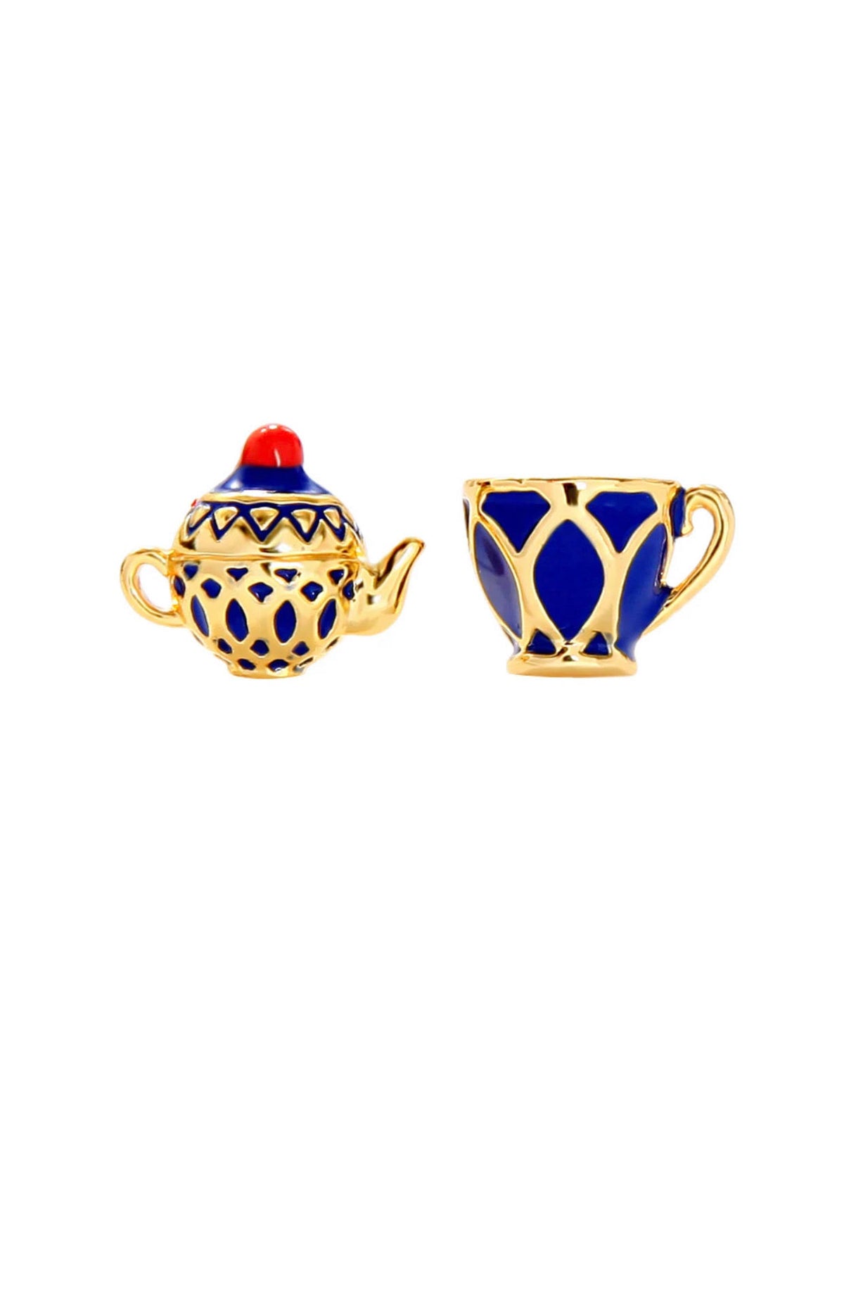 Tea Cup Teapot Enamel Earings
