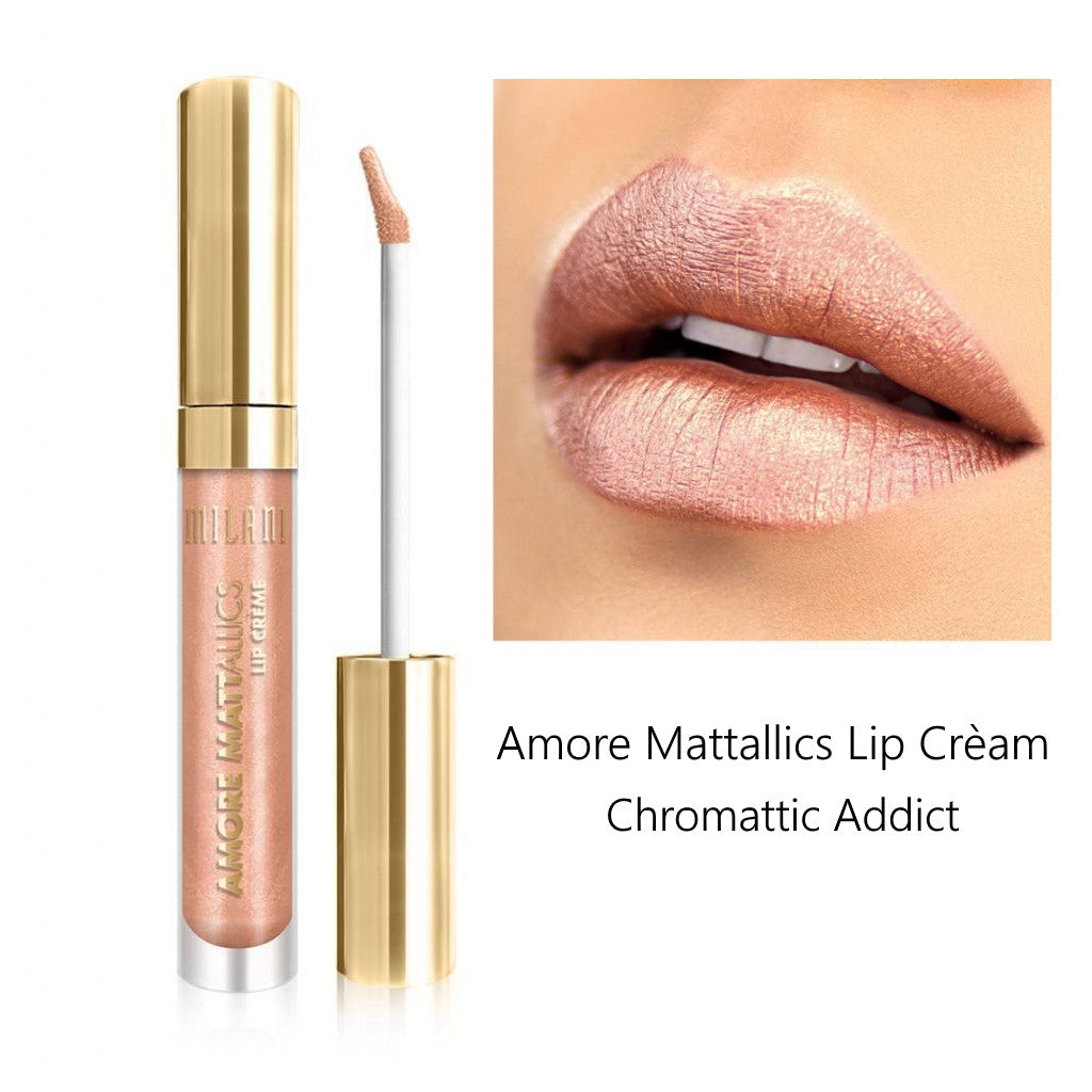 Milani Amore Matte Metallic Lip Cream 0.24 oz, Chromattic Addict
