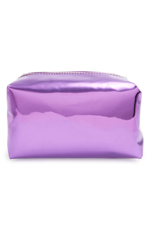 Metallic Cosmetics Bag-Purple